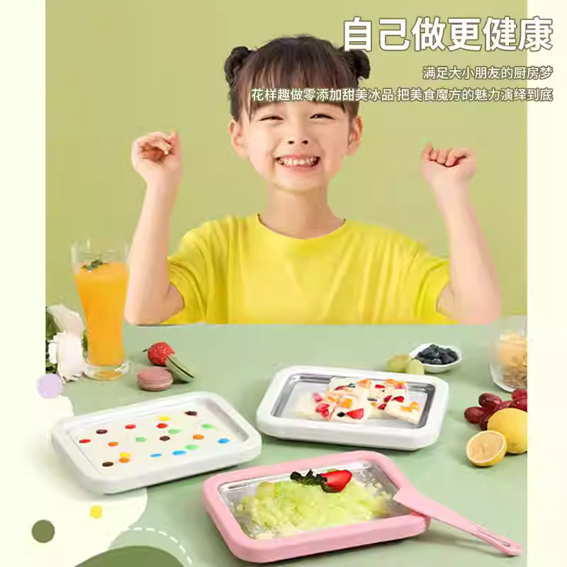 Ice frying machine homemade fruit plug-free ice cream fried yogurt machine small for homekids mini ice cream cross-border