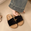 Thick sole birkenstock slippers women's summer casual lazy cross suede beach vacation style easiest for match beach flip flops