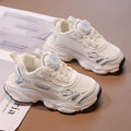 Autumn  new boys' lightweight chunky sneakers with rotating buckle, breathable mesh athletic shoes for little boys' running