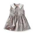 Girls' summer new sweet princess dress, kids' sleeveless floral print doll collar dress - wholesale & dropshipping available