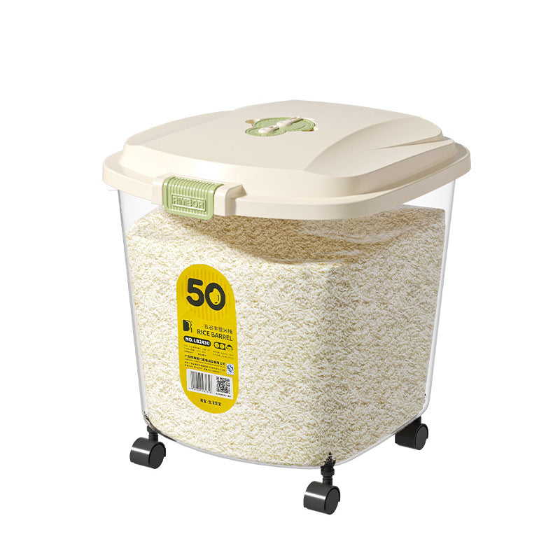 Grains Storage Sealed Box Food Grade Rice Noodle Storage Container Insect-proof and Moisture-proof 10kg High-end Household Rice Bucket