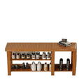 Shoe cabinet and shoe rack all-in-one shoe changing stool can be used at the door entrance multi-layer bamboo storage rack entrance rack shoe changing stool