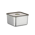 Stainless steel square food storage container with lid - deepened capacity lunch box for refrigerator, freezer, meat, vegetable, and fruit portioning
