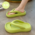 Eva new thick-soled flip-flops for women, summer hollow-out toe protection, soft sole, anti-slip, outdoor wear, ladies' thong sandals - wholesale