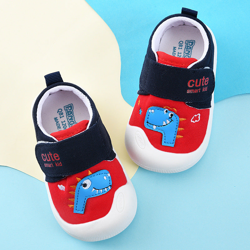 Baby walking shoes for girls, sizes 0-1 to 1-3 years, infant shoes for spring and autumn, soft sole, non-slip, breathable, and secure fit for boys