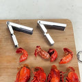 Stainless steel multi-function lobster claw tool - shrimp & crab tool for crayfish, quick shell opening, deveining & meat removal