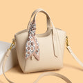 2026 spring new women's silk scarf bag - versatile fashion shoulder & crossbody bag - minimalist solid color work & commute tote bag