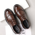 Genuine leather cowhide shoes men's business formal wear live broadcast british casual wedding easiest for match derby shoes soft bottom soft surface trendy shoes
