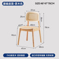 Casual modern rubber wood high bar stool wabi-sabi style rattan bar chair for home island chair other cloth dining chair