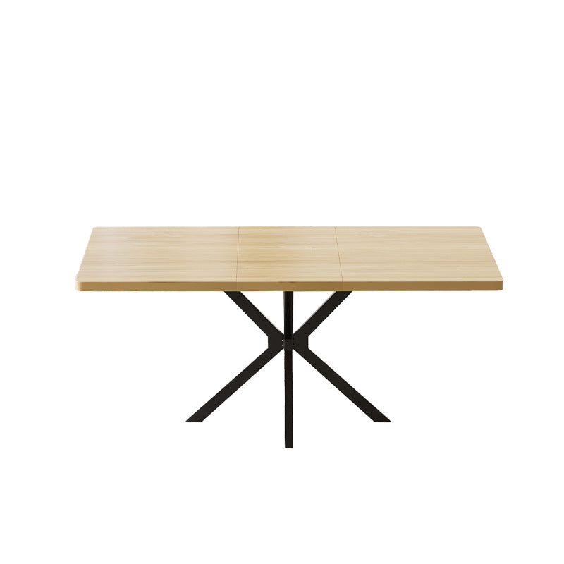 Custom-made nordic style dining table: modern minimalist rectangular pull-out design for small spaces, light luxury restaurant table