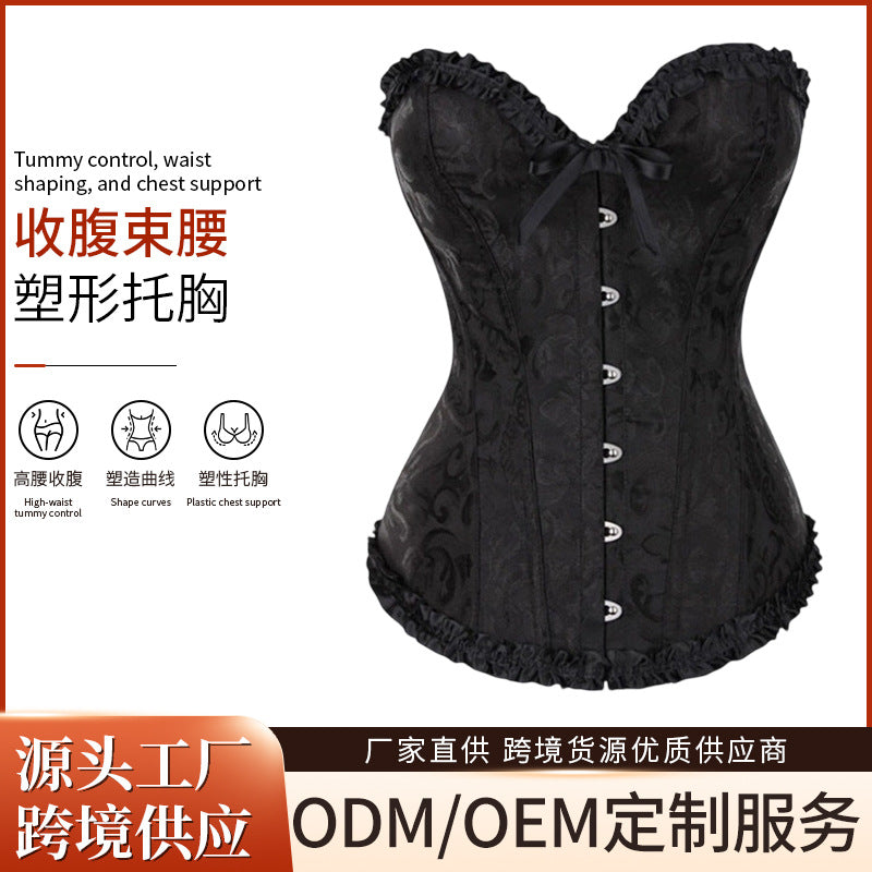 Palace cross-border shapewear push-up corset bridal dress sexy jacquard waist and belly vest fashion corset