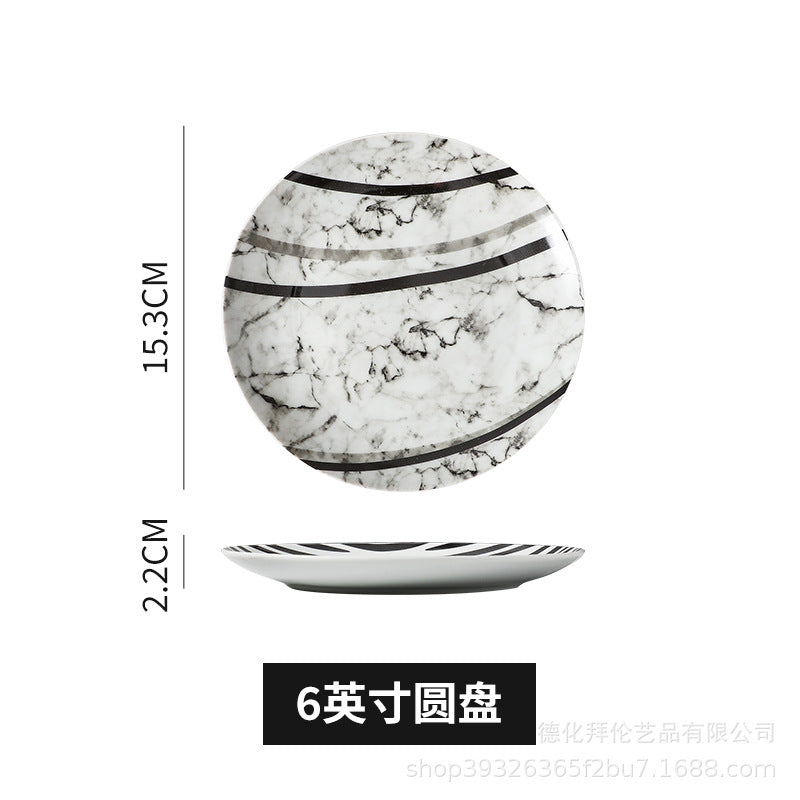 European-style popular creative ceramic dessert plate, three-layer skewer plate, snack plate, pastry plate, afternoon tea special flat plate