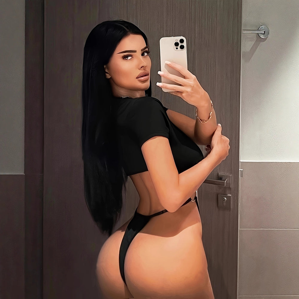 Amazon cross-border hot style fashionexport spring and summer sexy jumpsuit high waist silm thong jumpsuit
