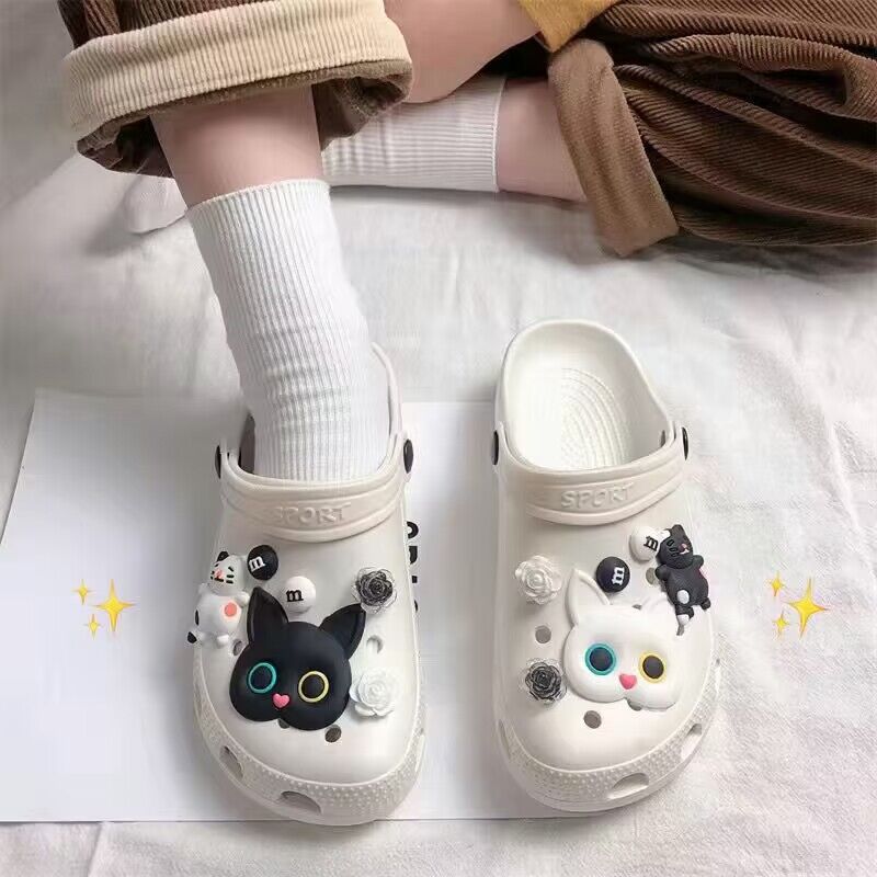New arrival hole slippers for women student dormitory outwearfashionthick sole beach toe sandals summer popularins