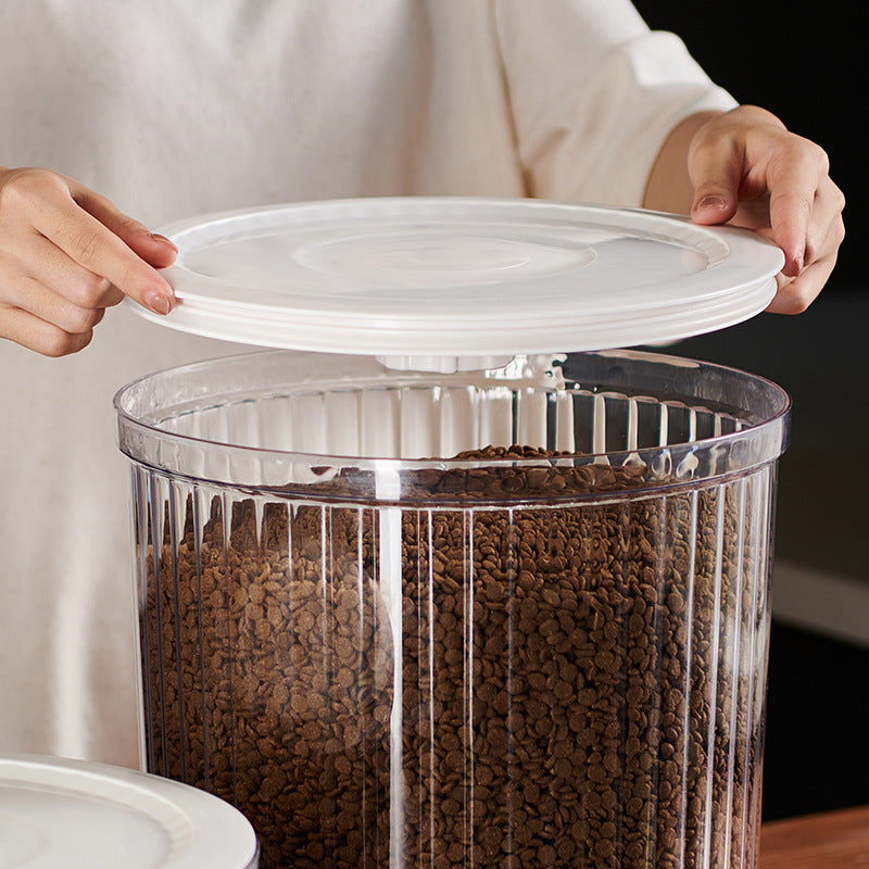 Pet grain cat food storage bucket food grade household sealed moisture-proof grain storage bucket plastic sealed storage rice storage bucket