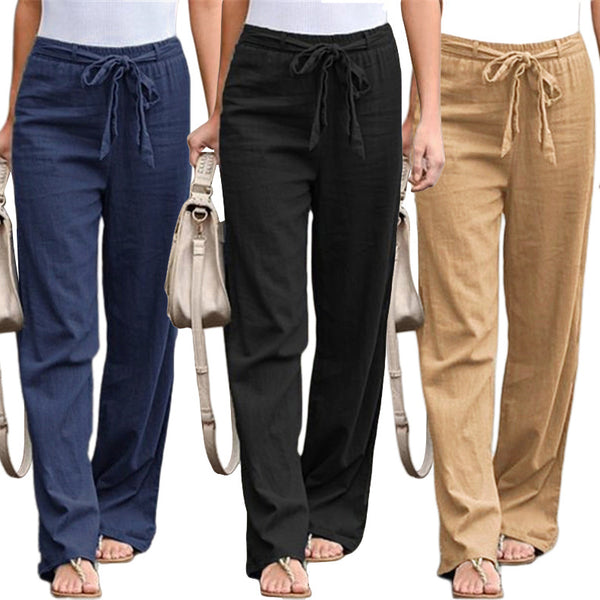 S390484 Cross-border wholesale hot sale fashion personalized flared trousers straight casual trousers trousers multi-color