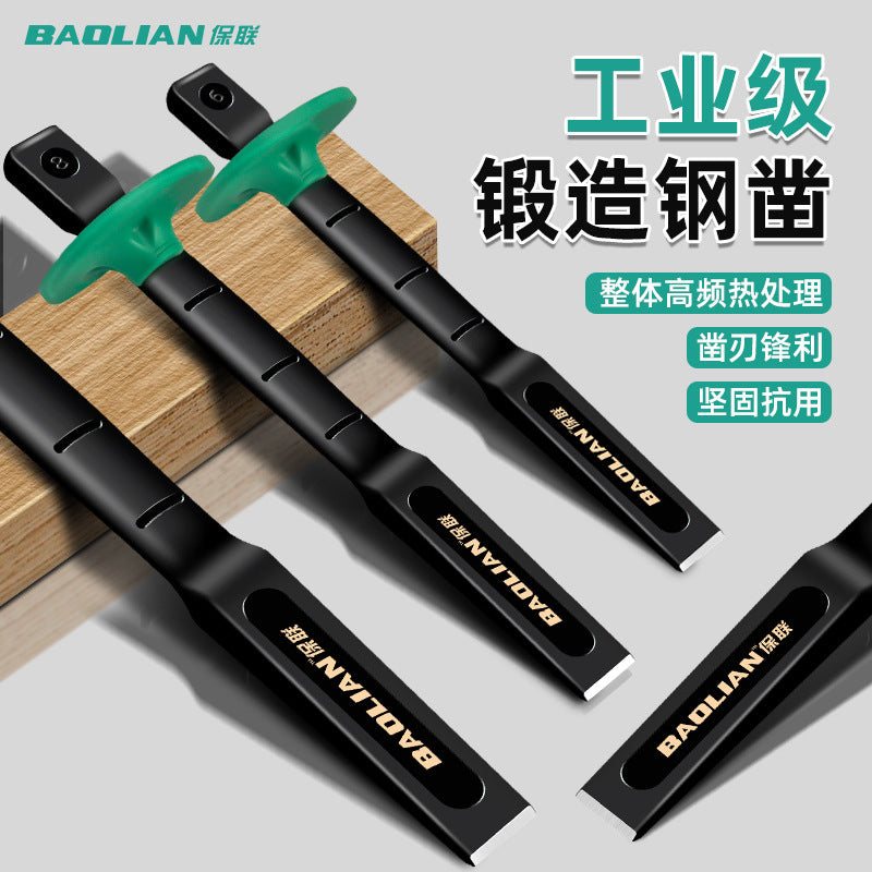 Industrial grade flat chisel chrome vanadium steel forged cement steel wall construction site brick mason tool alloy steel decoration