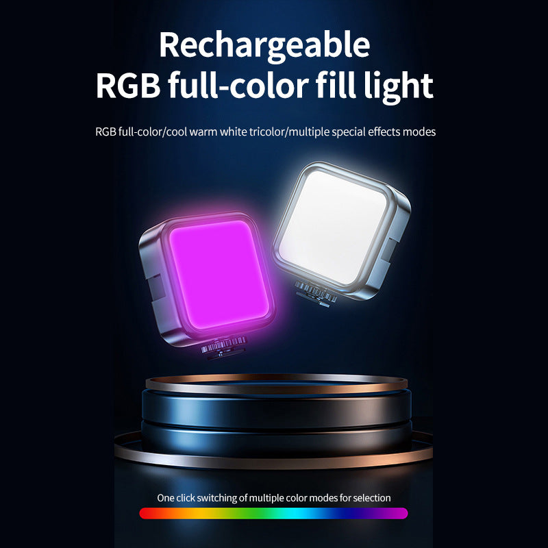 Filling light live pocket light RGB full color MINI photography camera mobile phone filling light ledlight filling light
