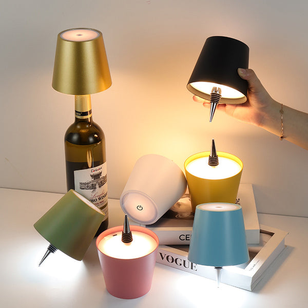 Cross-border LED charging atmosphere desk lamp plug-in wine bottle lamp bar dining bar lamp   manufacturers wholesale