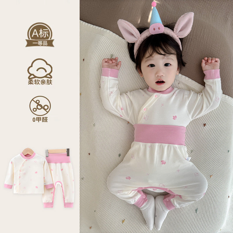 Baby autumn clothes and long pants suit cotton open crotch baby loose pajamas spring & fall clothes kids bottomintimates separates