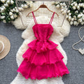 Tea break frenchsense of design tie back square collar small flying sleeves waist backless straps slimming lookelegant gentle wind dress
