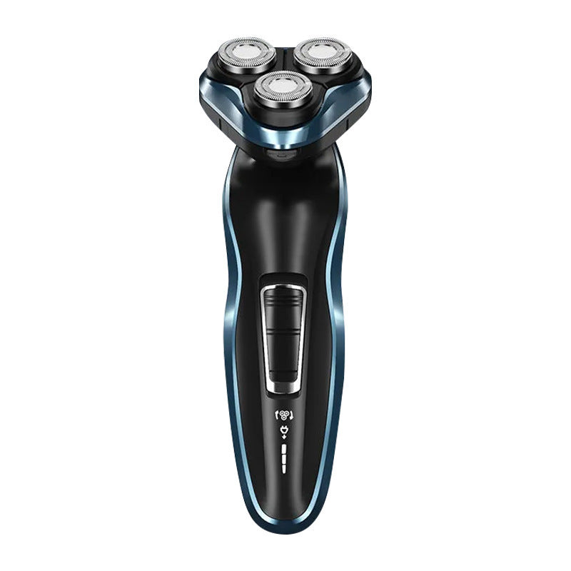 Smart electric shaver, fully washable, beard trimmer, portable men's razor, triple blade, rechargeable