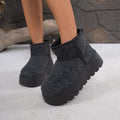 plus sizethick soleknee socks snow boots for women  autumn winternew arrivalfleece-linedthickenedheattech cotton shoes for women