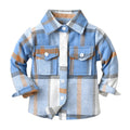 Export children's clothing boys multi-color patchwork plaid shirt long sleeves preppy style autumnew arrivalspring & fallkidstops