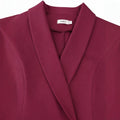 Autumn new arrival: burgundy blazer with 3d floral design - slimming, elegant, and perfect for work