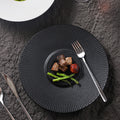 Hotel personalized frosted ceramic western dinnerware set - minimalist solid color polka dot business dinner plates