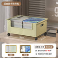 Under-desk book storage box with universal wheels - movable bookcase for students, classroom use, desktop book organizer, bookshelf