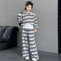 Girls' sweatshirt - spring/autumn  new collection - stylish and trendy autumn outfit for kids - big kids' spring three-piece set - pullover long sleeve top