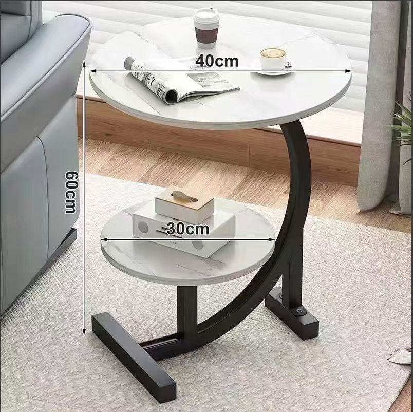 Bedside table movablecasual small round table living room sofa bedroom bedside small coffee table for home mini bedside table