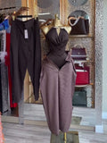 European and american cross-border women's fashion:  summer new arrivals - high-waisted, loose-fit, slimming, casual wide-leg pants - versatile plaid trousers