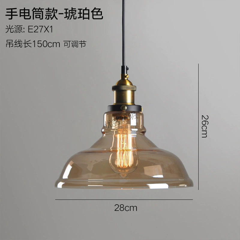 American glass chandelier wabi-sabi glass lamp banquet triangle ball small hat glass lamp restaurant chandelier