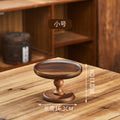 Vintage-style wooden cake stand with glass dome lid - perfect for cakes, bread, desserts, fruits, and tea pastries (2026 collection)