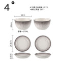 Gradient gray appearance underglaze color ceramic tablewarefor homeceramic bowl eating bowl good-looking bowl plate tableware suit