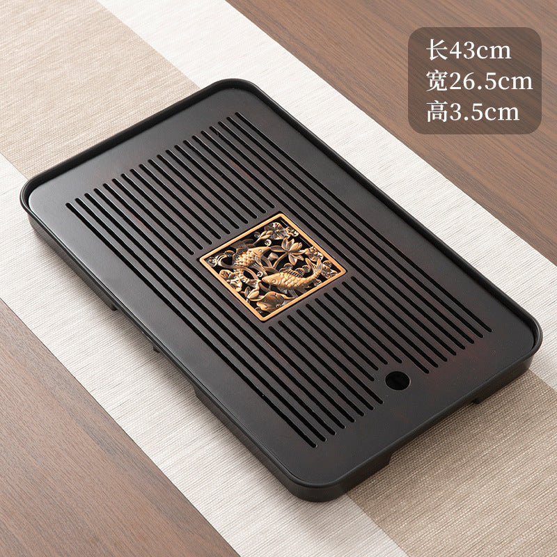 Wholesale small tea tray Household rectangular small drain tray Tea table Water storage dry brewing tea set Tea sea dry brewing table