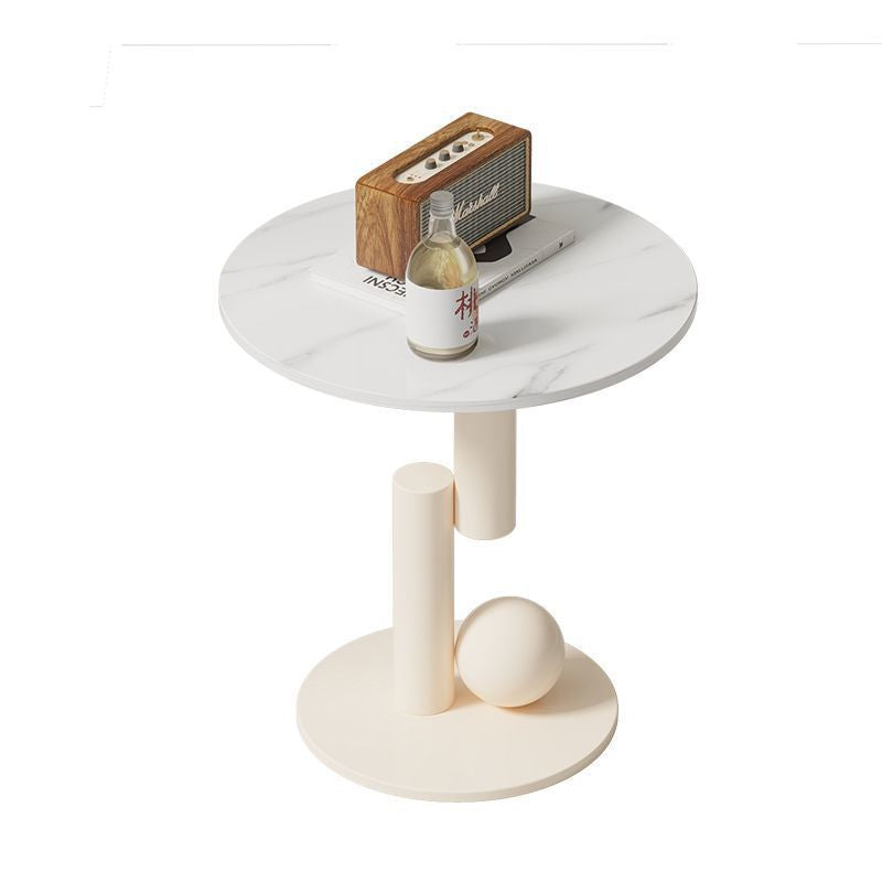 Creative accessible luxury round slate coffee table table balcony office sofa living room small apartment small table side table bedside