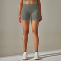 fashion seamless knitting peach hip lifting and abdominal high waistpure color yoga pants sports running fitness three-quarter pants