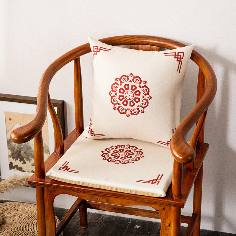 New chinoiserie guochao cushion pillow tea table cushion living room sofa taishi chair armchair backrest for home cushion cushion