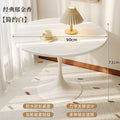 Small apartment dining table, home balcony table, tulip round table, suitable for bubble tea shops, negotiation table, restaurant small round table