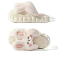 Women's winter slippers with heel, cute bunny design, indoor home use, couple's warm slippers for autumn and winter