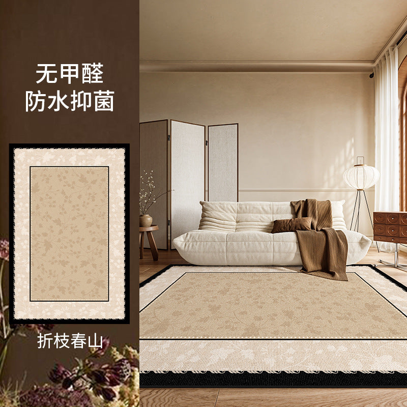 Carpet living room french medieval style no-wash and wipeable classy quiet luxury bedroom carpet floor mat large area full coverage for home