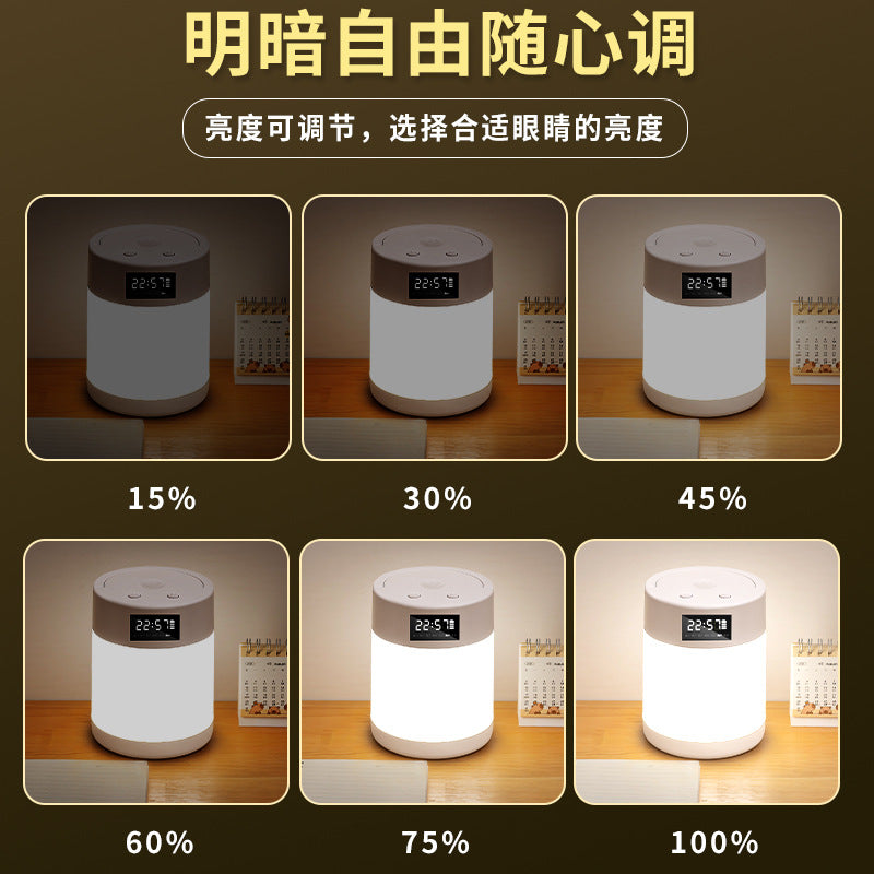Smart clock remote control night light rechargeable bedroom bedside lamp baby feeding eye-caring desk lamp night light for children's sleep