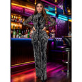 C7067 cross-border   independent station fashion fashion women's backless hot diamond jumpsuit pants new