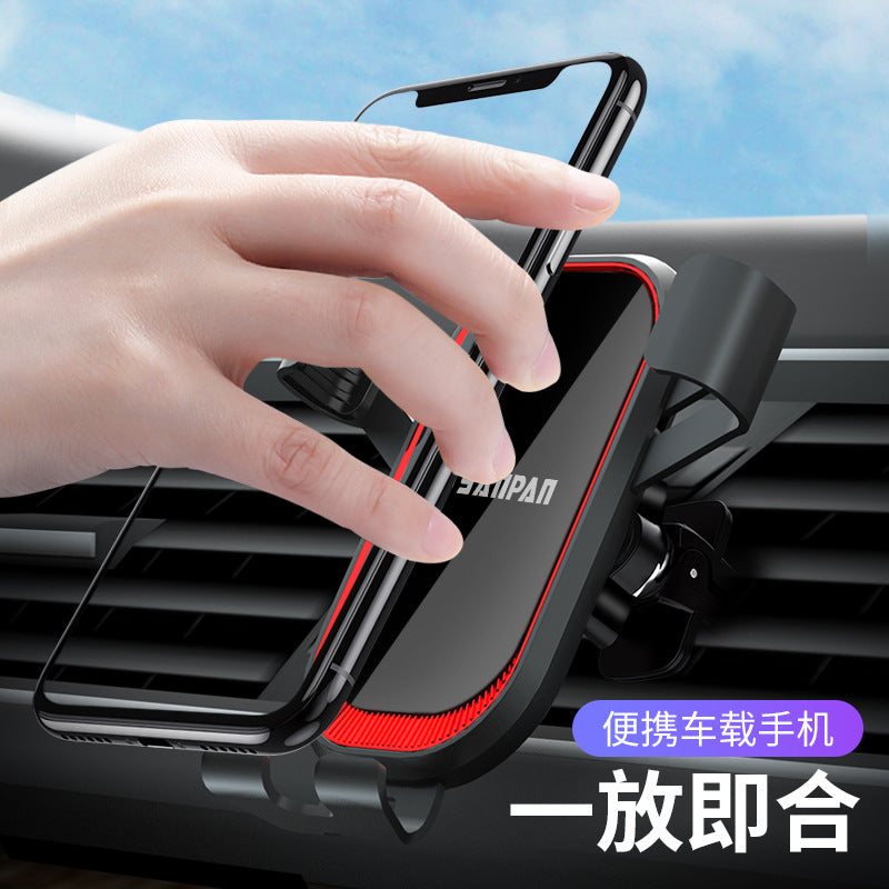 New car air vent phone holder - gravity powered, rotating, universal mount for navigation and more