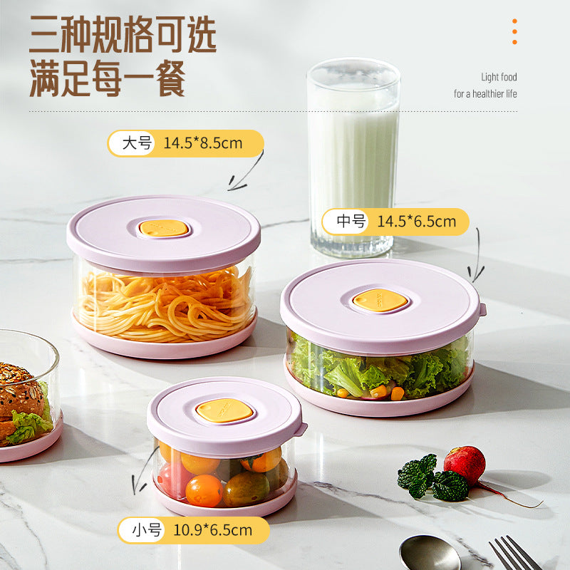 High borosilicate glass lunch box can be heated in microwave oven, food grade lunch box with lid, sealed and fresh storage bento box