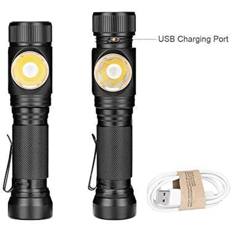 Cross-border new T6 + COB work light USB charging emergency folding maintenance light multi-function aluminum alloy flashlight