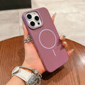 Suitable for apple 17promax soft pc color matching thin ring magnetic phone case iphone15 high-end protective cover